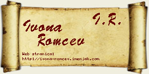 Ivona Romčev vizit kartica